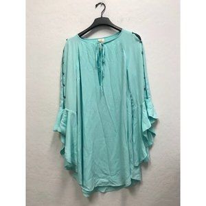 FREE PEOPLE Women's Light Blue Blouse Small